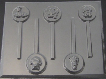 4208 Baby Animals Chocolate Candy Lollipop Mold